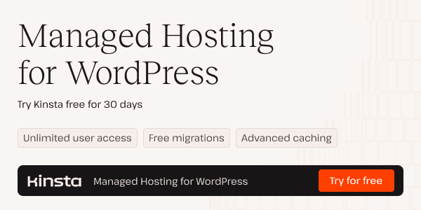 Kinsta managed WordPress hosting — 30 days free for health platforms