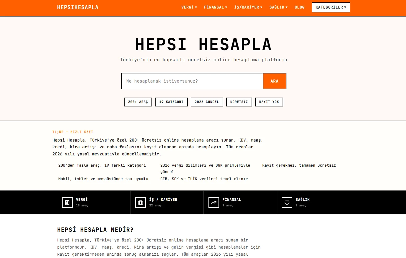 HepsiHesapla — screenshot