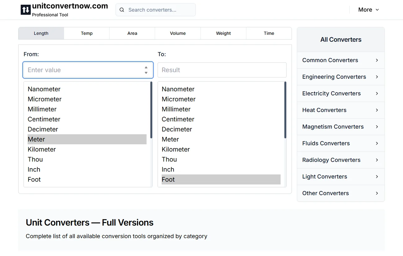 UnitConvertNow screenshot