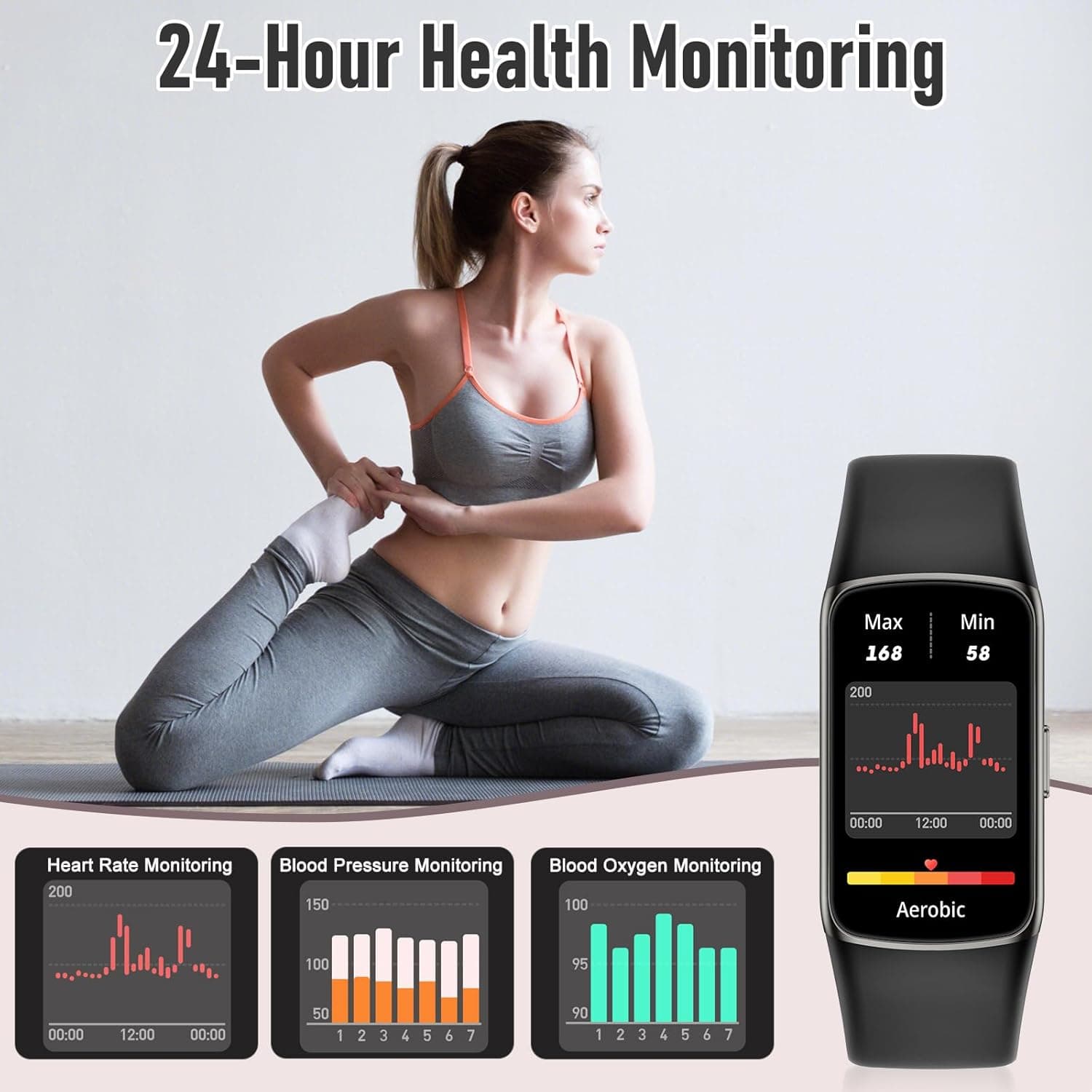 Zeacool Fitness Tracker with 24/7 Heart Rate & Sleep Monitor - fitness tracker wearable