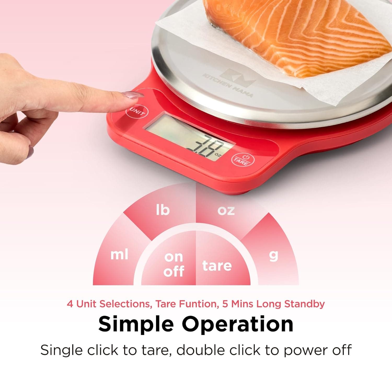 Kitchen Mama Q-Series Digital Food Scale - precision kitchen scale