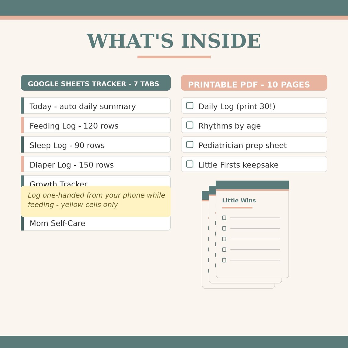 New Mom Baby Tracker — Etsy digital product