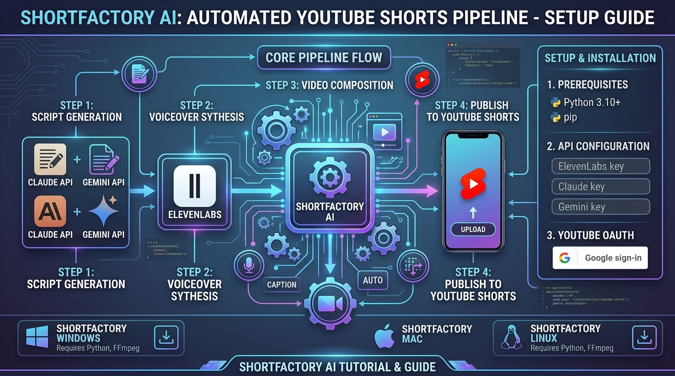 AI script writing Gemini visuals ElevenLabs voiceover automated production pipeline