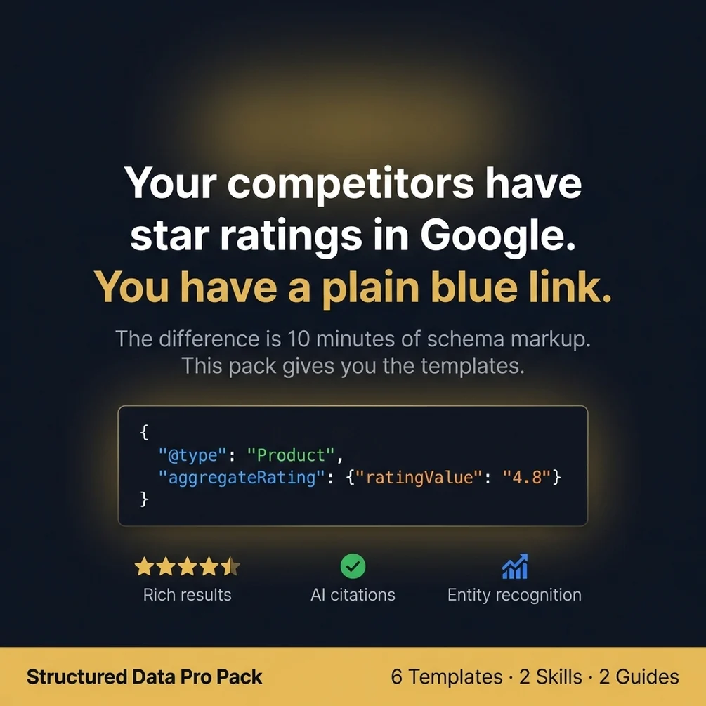 Schema markup Claude Code skill with AI citation SpeakableSpecification support